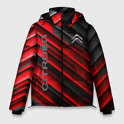 Мужская зимняя куртка Citroёn - sport / 3D-Красный – фото 1