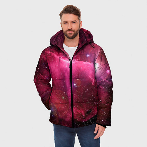 Мужская зимняя куртка Рубиновая туманность / 3D-Черный – фото 3