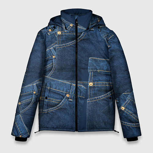Мужская зимняя куртка Джинсовка jeans / 3D-Светло-серый – фото 1