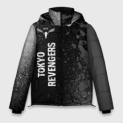 Куртка зимняя мужская Tokyo Revengers glitch на темном фоне: по-вертикал, цвет: 3D-черный