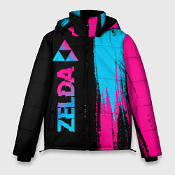 Куртка зимняя мужская Zelda - neon gradient: по-вертикали, цвет: 3D-черный