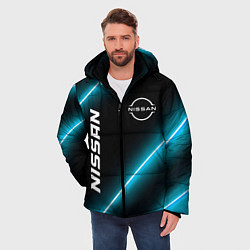 Куртка зимняя мужская Nissan неоновые лампы, цвет: 3D-черный — фото 2