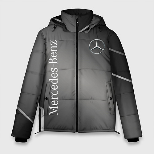 Мужская зимняя куртка Mercedes абстракция карбон / 3D-Красный – фото 1