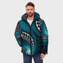 Куртка зимняя мужская Странная абстрактная картинка, цвет: 3D-черный — фото 2