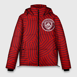 Куртка зимняя мужская Manchester City отпечатки, цвет: 3D-красный