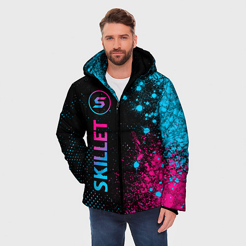 Мужская зимняя куртка Skillet - neon gradient: по-вертикали / 3D-Черный – фото 3