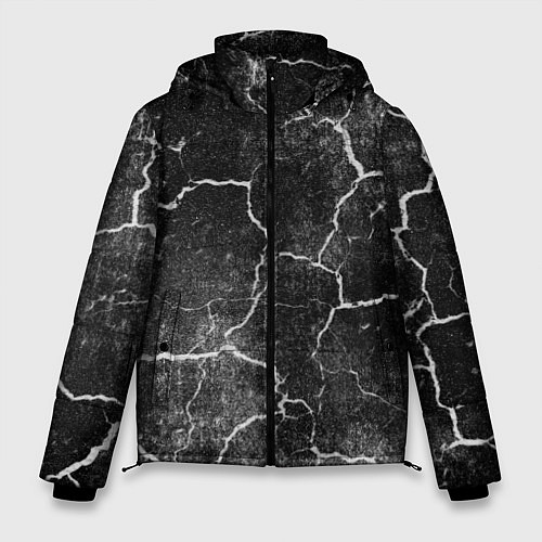 Мужская зимняя куртка Трещины инверсия / 3D-Светло-серый – фото 1