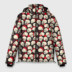 Куртка зимняя мужская Улыбающийся череп, цвет: 3D-красный