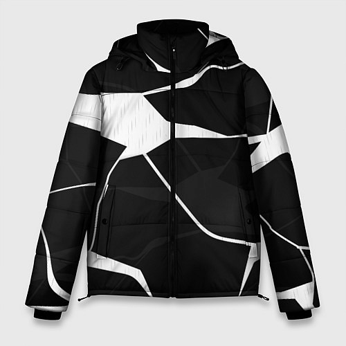 Мужская зимняя куртка Черно-белая классика / 3D-Светло-серый – фото 1