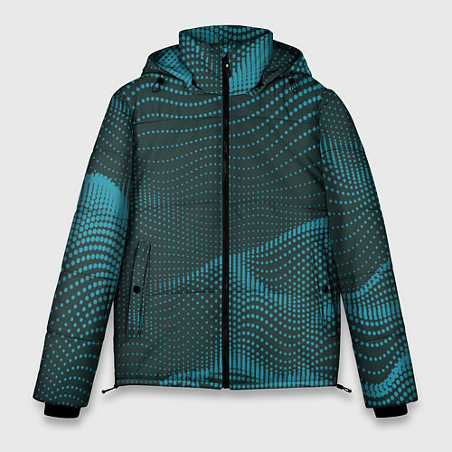 Мужская зимняя куртка Волны-волны / 3D-Светло-серый – фото 1