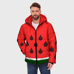 Куртка зимняя мужская Сочный летний арбуз, цвет: 3D-красный — фото 2