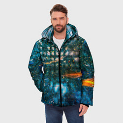Куртка зимняя мужская Тени города и краски, цвет: 3D-светло-серый — фото 2