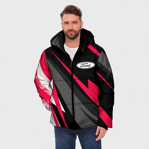 Мужская зимняя куртка Ford fast lines / 3D-Черный – фото 3