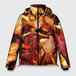 Куртка зимняя мужская Куча осенних листьев, цвет: 3D-красный
