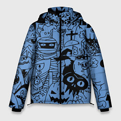 Куртка зимняя мужская Composition on the theme of Halloween, цвет: 3D-черный