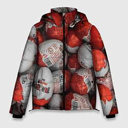 Куртка зимняя мужская Фон из киндер сюрприз, цвет: 3D-красный