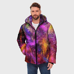 Куртка зимняя мужская Разводы цветные, цвет: 3D-светло-серый — фото 2