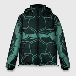 Куртка зимняя мужская Абстрактный цветочный узор, цвет: 3D-красный