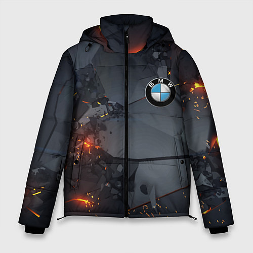 Мужская зимняя куртка BMW explosion / 3D-Красный – фото 1