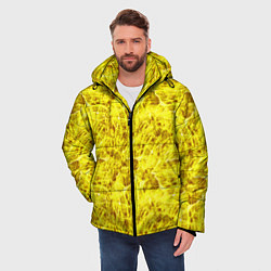 Куртка зимняя мужская Жёлтый лёд - текстура, цвет: 3D-светло-серый — фото 2