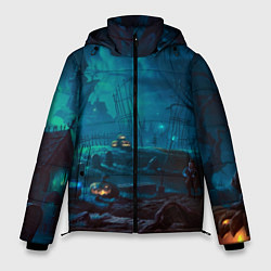 Куртка зимняя мужская Волшебная ночь, цвет: 3D-красный