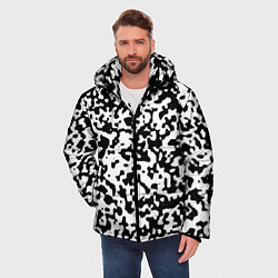 Куртка зимняя мужская Камуфляж Cowskin мелкий, цвет: 3D-черный — фото 2