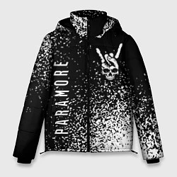 Куртка зимняя мужская Paramore и рок символ на темном фоне, цвет: 3D-черный