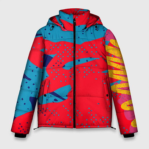 Мужская зимняя куртка Красочные пятна / 3D-Светло-серый – фото 1