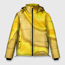 Куртка зимняя мужская Сладкий янтарный мед, цвет: 3D-черный
