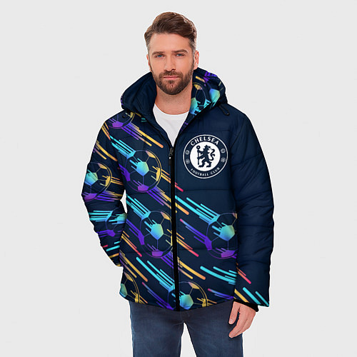 Мужская зимняя куртка Chelsea градиентные мячи / 3D-Черный – фото 3
