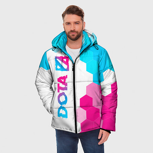 Мужская зимняя куртка Dota neon gradient style: по-вертикали / 3D-Черный – фото 3