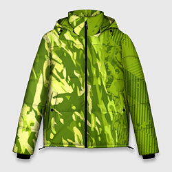 Мужская зимняя куртка Зеленый абстрактный камуфляж