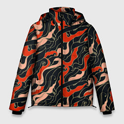 Куртка зимняя мужская Japanese pattern, цвет: 3D-черный
