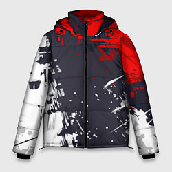 Куртка зимняя мужская Абстрактные брызги, цвет: 3D-красный
