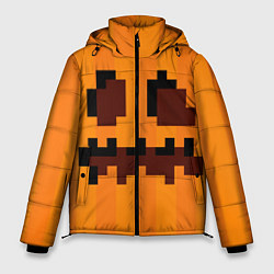 Куртка зимняя мужская Тыква - Майнкрафт - Хеллоуин, цвет: 3D-красный