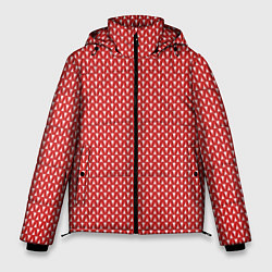 Мужская зимняя куртка Вязанное полотно - Красное