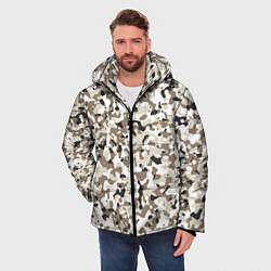 Куртка зимняя мужская Камуфляж зима мелкий, цвет: 3D-черный — фото 2