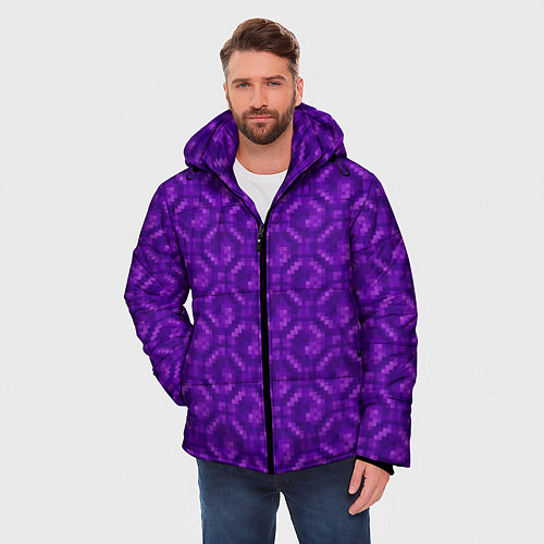 Мужская зимняя куртка Портал в незер / 3D-Черный – фото 3