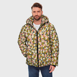 Куртка зимняя мужская Оливье салат, абстрактный паттерн, цвет: 3D-светло-серый — фото 2