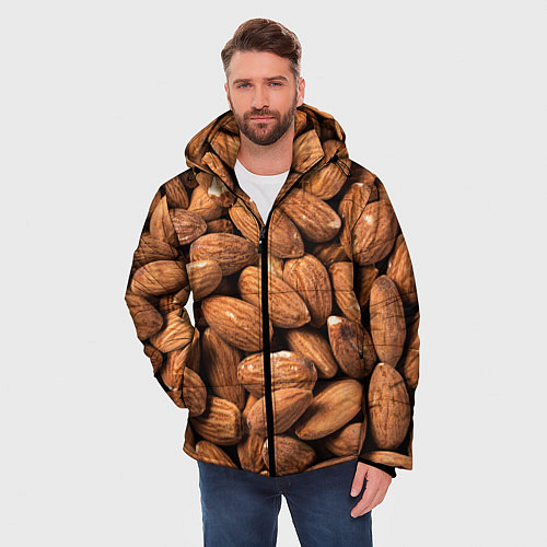 Мужская зимняя куртка Миндальные орешки / 3D-Черный – фото 3