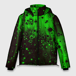 Мужская зимняя куртка Зелёные краски и вода
