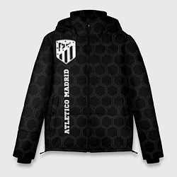 Куртка зимняя мужская Atletico Madrid sport на темном фоне: по-вертикали, цвет: 3D-черный