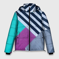 Куртка зимняя мужская Разнообразные абстрактные паттерны, цвет: 3D-светло-серый