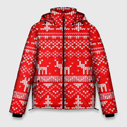 Мужская зимняя куртка Рождественский красный свитер с оленями
