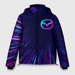 Куртка зимняя мужская Mazda neon speed lines, цвет: 3D-черный