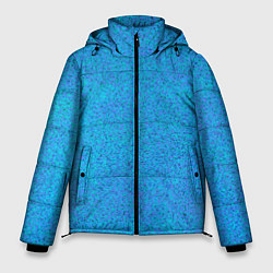 Куртка зимняя мужская Текстура лазурный синий, цвет: 3D-черный