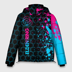 Куртка зимняя мужская Elden Ring - neon gradient: по-вертикали, цвет: 3D-черный