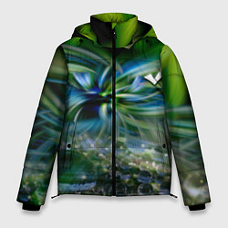 Куртка зимняя мужская Манитные поля - абстракция, цвет: 3D-светло-серый