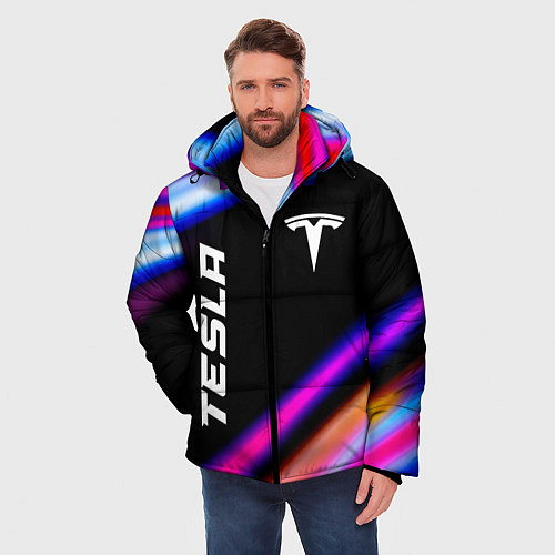 Мужская зимняя куртка Tesla speed lights / 3D-Черный – фото 3