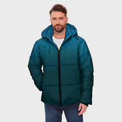 Куртка зимняя мужская Градиент бирюзовый, цвет: 3D-светло-серый — фото 2